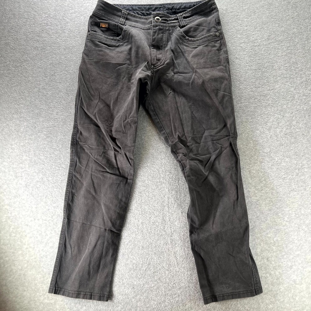 Kuhl Hiking Pants Mens 33x30 Charcoal Gray Cotton Straight Leg Workwear Gorpcore